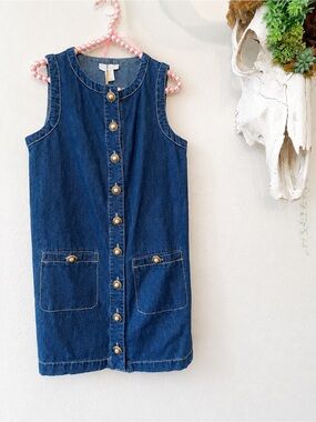 NWT 💙✧ House of Harlow 1960 ✧ 💙 Denim Dress gold buttons Size 6